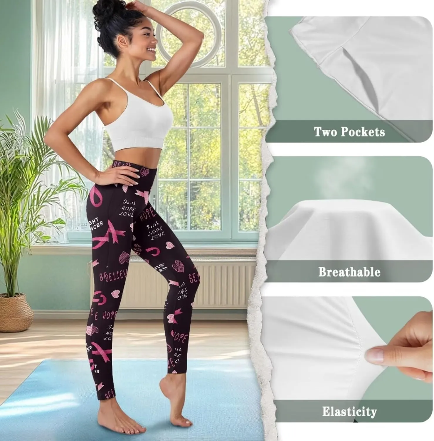 AFPANQZ Women's Yoga Leggings with Pockets Seamless Yoga Pants Casual Running Dance Sports High Waist Long Activewear