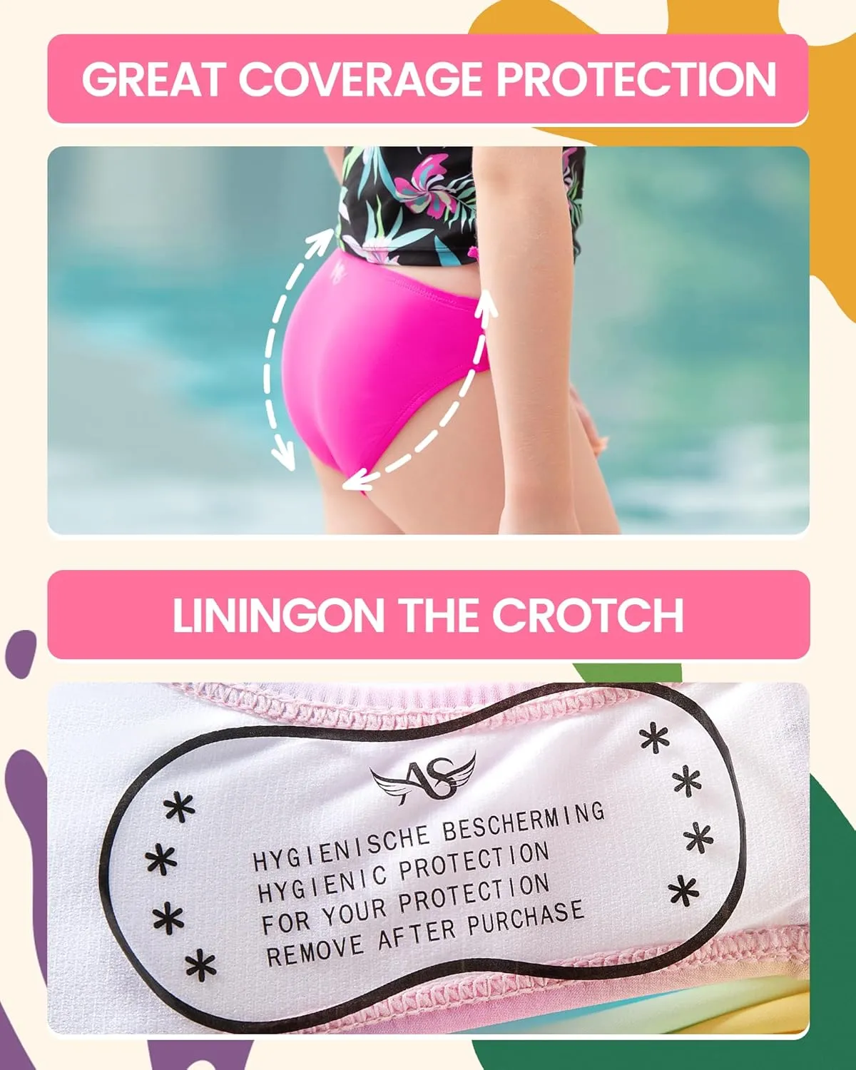 Angel season Girls Girls Tankini Swimsuit Two Piece Tankinis for Tween Bathing Suit Juniors Modest Swimwear with UPF 50 