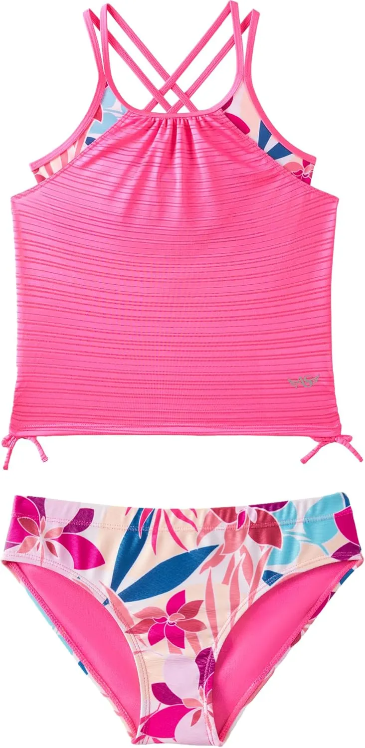 Angel season Girls Girls Tankini Swimsuit Two Piece Tankinis for Tween Bathing Suit Juniors Modest Swimwear with UPF 50 