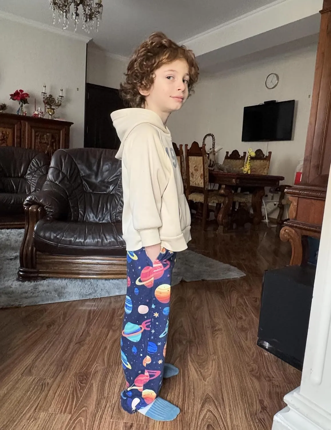 Arshiner Boys Pajama Pants Long Sleep Plaid Pants Soft Lounge Pj Bottoms with Pockets