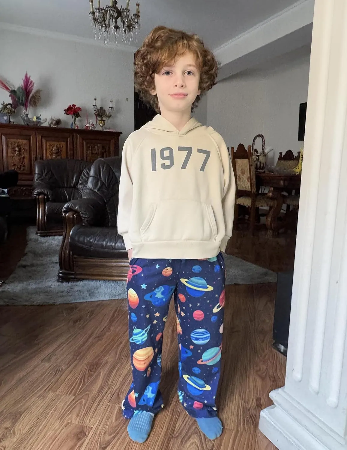 Arshiner Boys Pajama Pants Long Sleep Plaid Pants Soft Lounge Pj Bottoms with Pockets