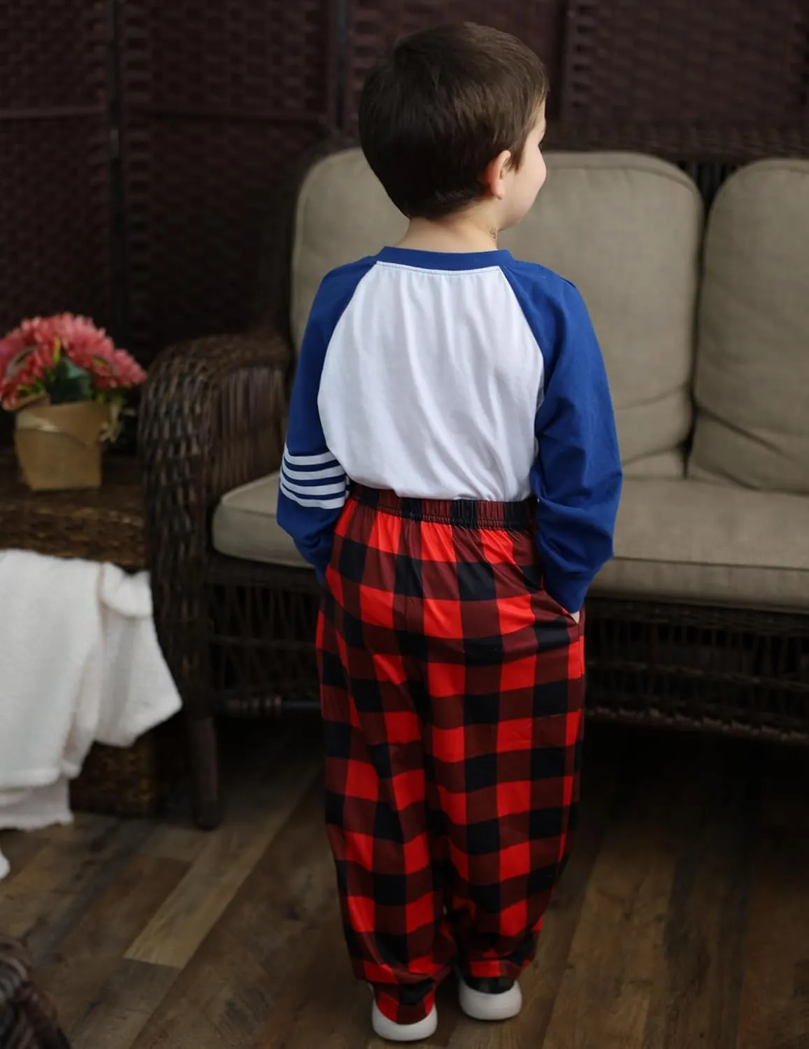 Arshiner Boys Pajama Pants Long Sleep Plaid Pants Soft Lounge Pj Bottoms with Pockets