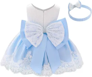 Baby Girl Lace Tutu Dress Infant Toddler Wedding Flower Girl Dress First Birthday Formal Pageant Christening Dresses
