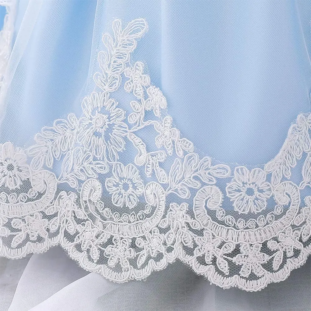 Baby Girl Lace Tutu Dress Infant Toddler Wedding Flower Girl Dress First Birthday Formal Pageant Christening Dresses