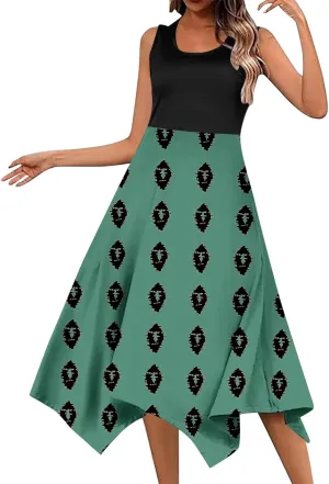 Beach Vacation Clothes for Women Women's Summer Casual Flowing Floral Elegant Vest Long Dress