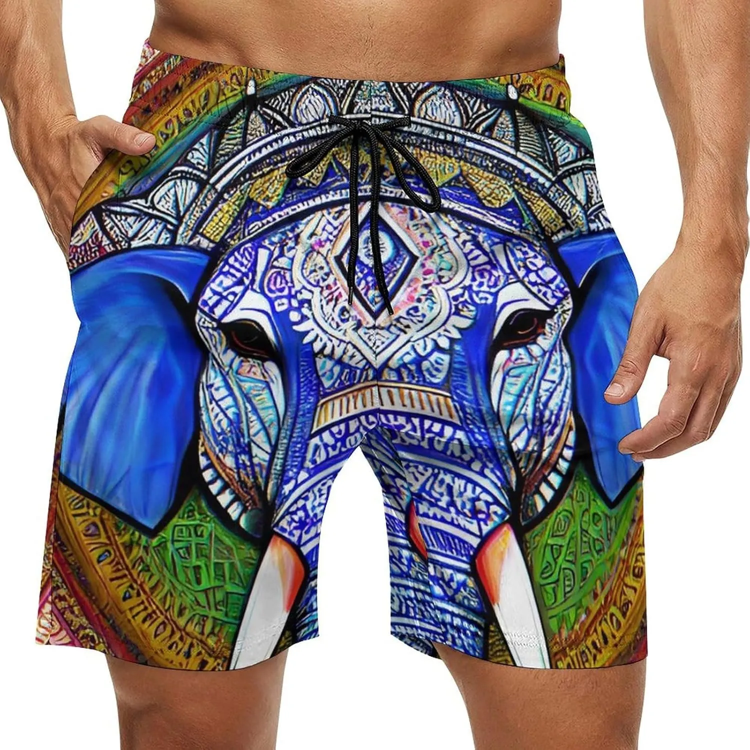 Boys Big & Tall Cargo Short Board Shorts Basic Beachwear with Pockets