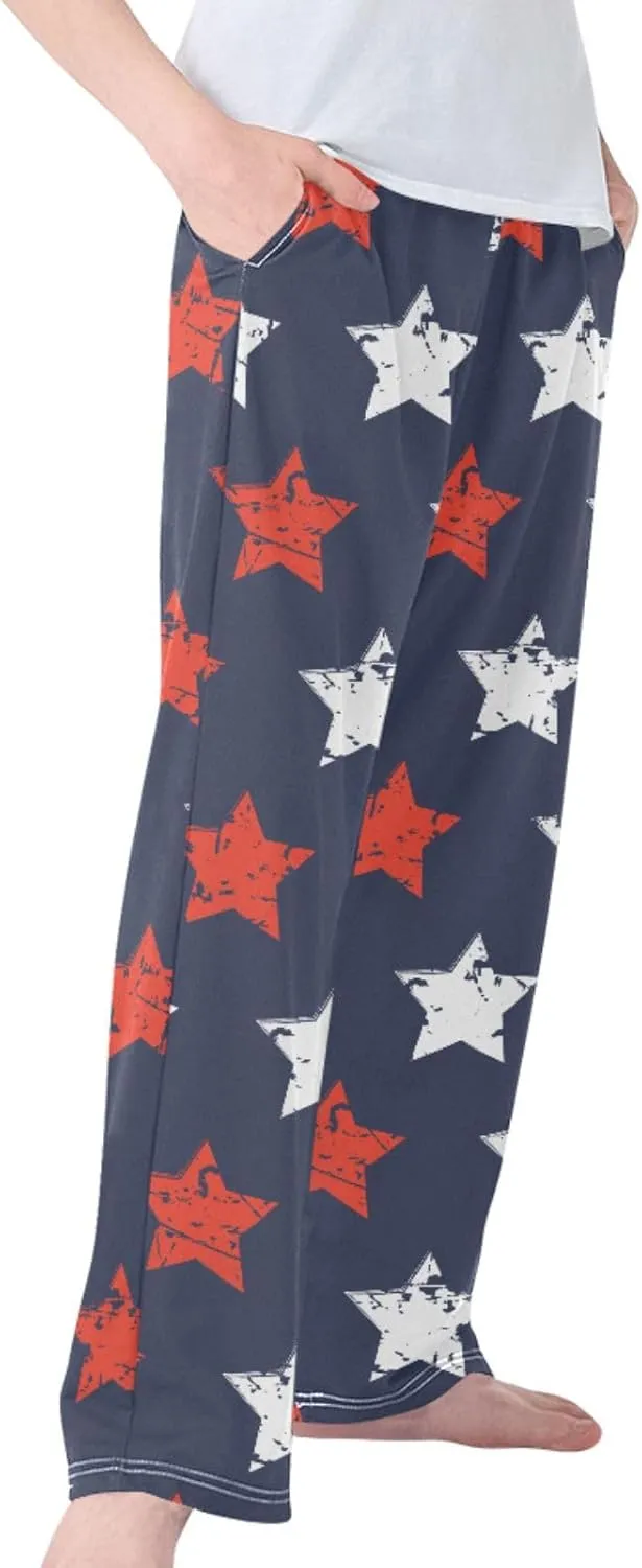 Boys' Pants Star American Flag Memorial Day Long Bottoms Independence Day 4th of July Jogger Pants Elastic Waist Trousers S