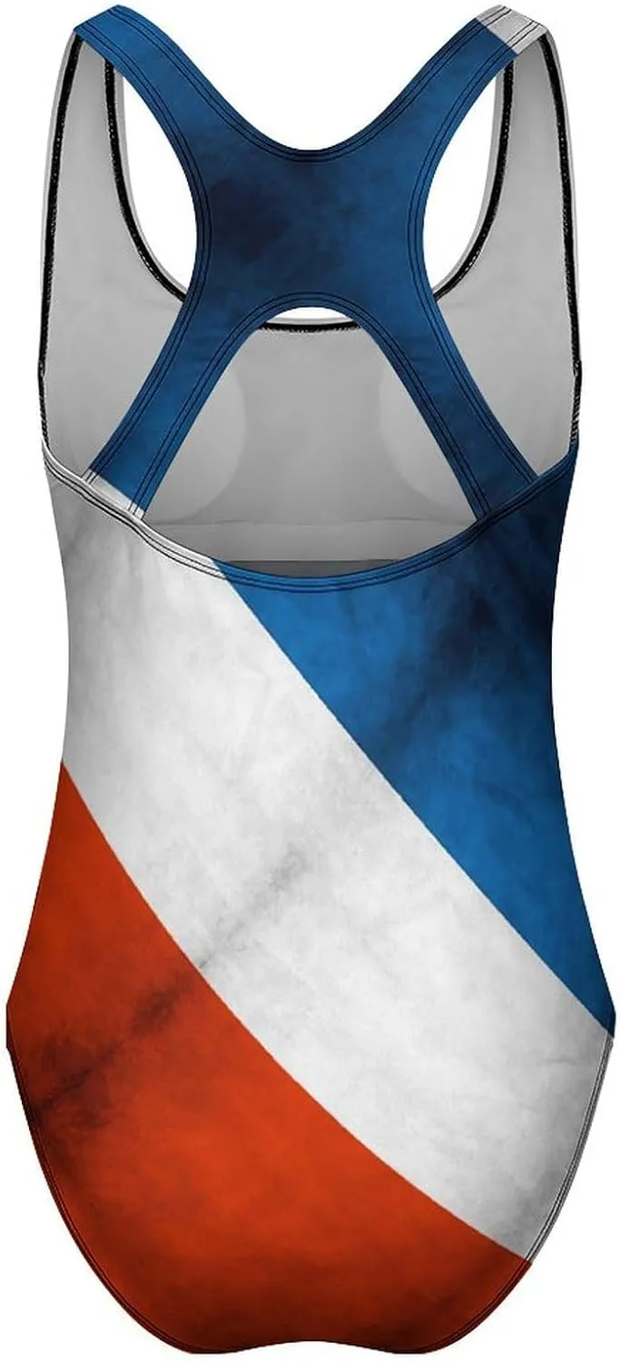 Canada Flag One Piece Swimsuit Set Backless Tummy Control Bikini Beach Female