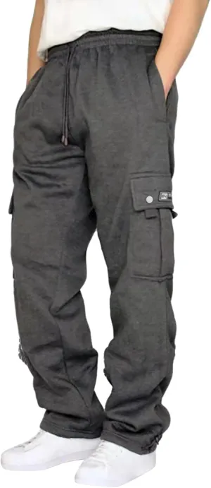 Cargo Sweatpants for Men Relaxed Fit Athletic Gym Camping Travel Sweatpants Joggers Pants Sweat Pants with Pockets