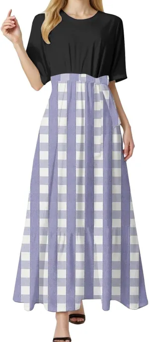 Casual Summer Dresses for Women 2025,Women's Round Neck Ruffle Sleeveless Tank Dress Loose Fit Mini Tshirt Beach Dresses