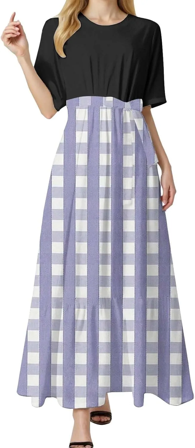 Casual Summer Dresses for Women 2025,Women's Round Neck Ruffle Sleeveless Tank Dress Loose Fit Mini Tshirt Beach Dresses