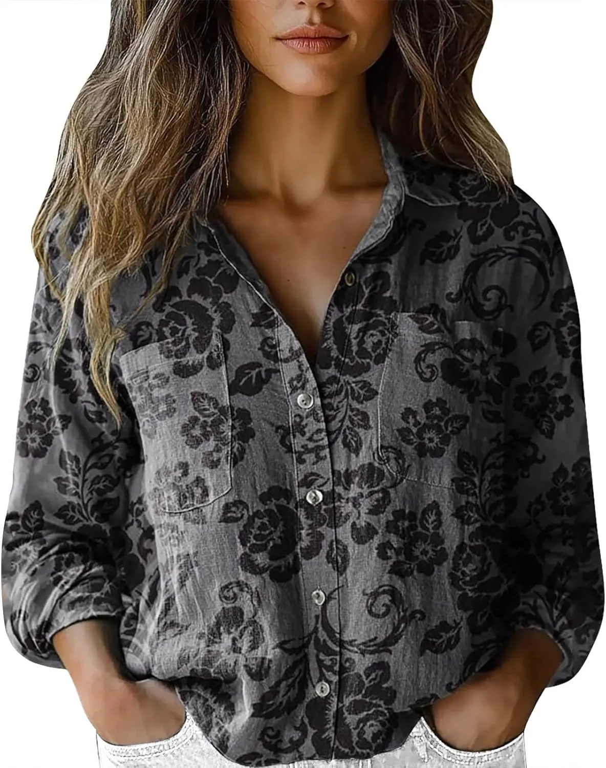 Casual Tops for Women Fashion Down Shirts Casual Tops Long Sleeve Blouse Short Sleeve V Neck Tshirts