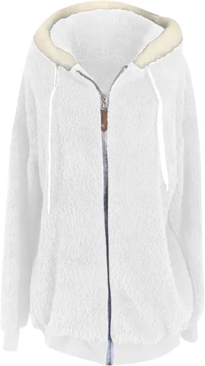 Ceboyel Womens Fleece Coats Winter 2023 Fur Faux Shaggy Jackets Warm Fuzzy Teddy Coats Oversized Trendy Outewear Outfits