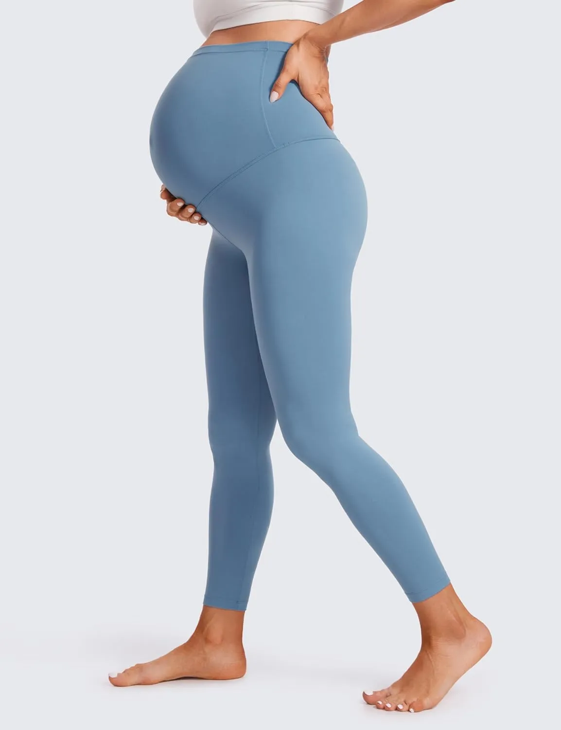 CRZ YOGA Womens Butterluxe Maternity Leggings Over The Belly 25" - Buttery Soft Workout Activewear Yoga Pregnancy Pants