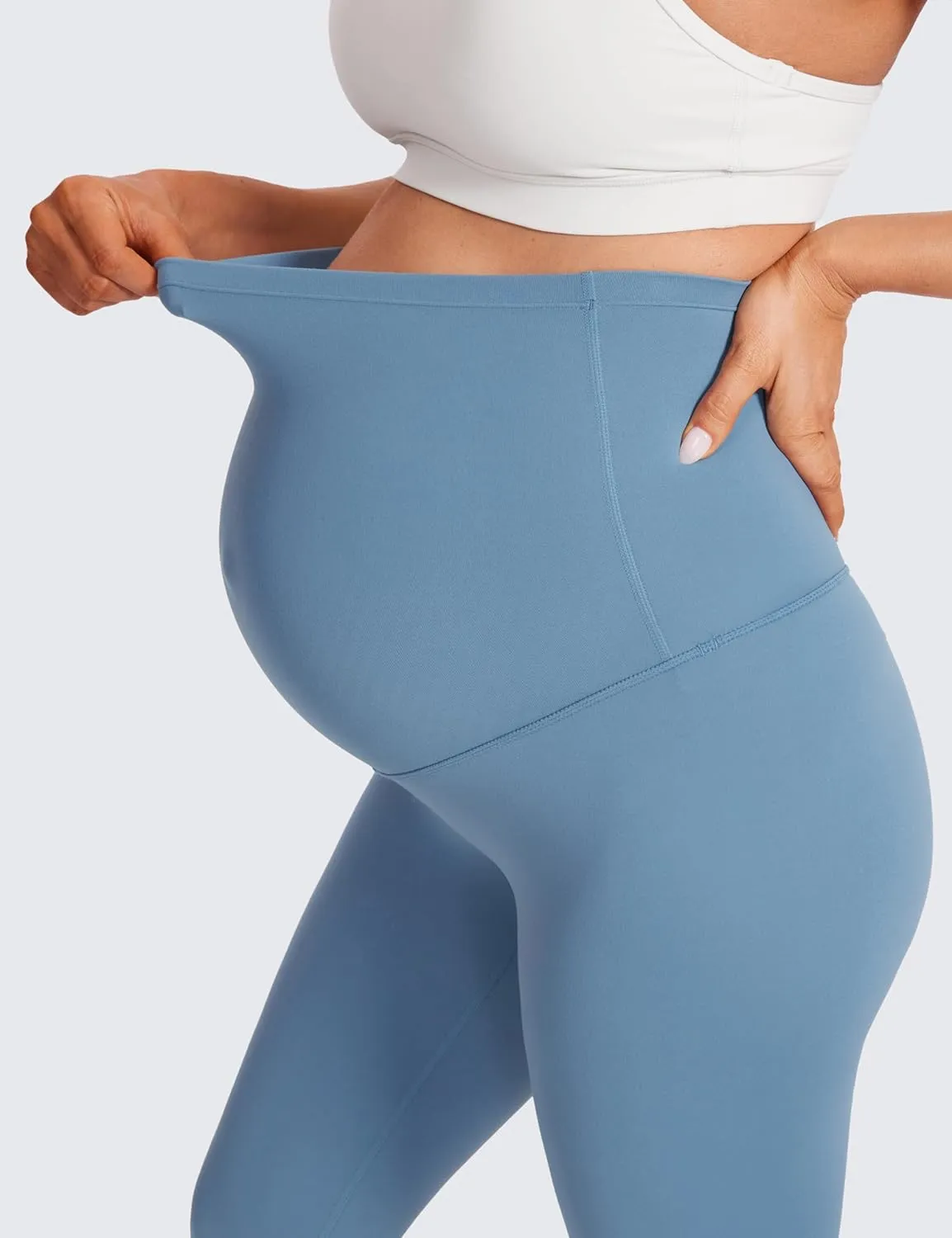 CRZ YOGA Womens Butterluxe Maternity Leggings Over The Belly 25" - Buttery Soft Workout Activewear Yoga Pregnancy Pants