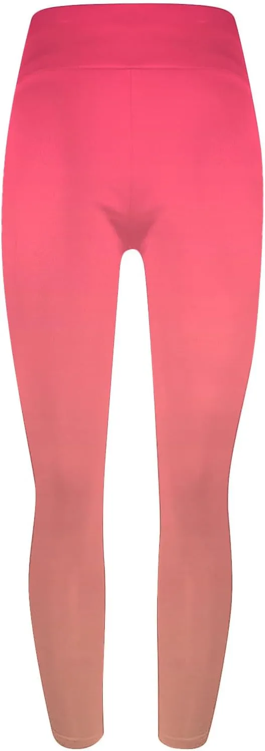 DASAYO Womens Fashion Activewear Leggings High Waist Full Length Ombre Workout Gym Fitness Yoga Pants