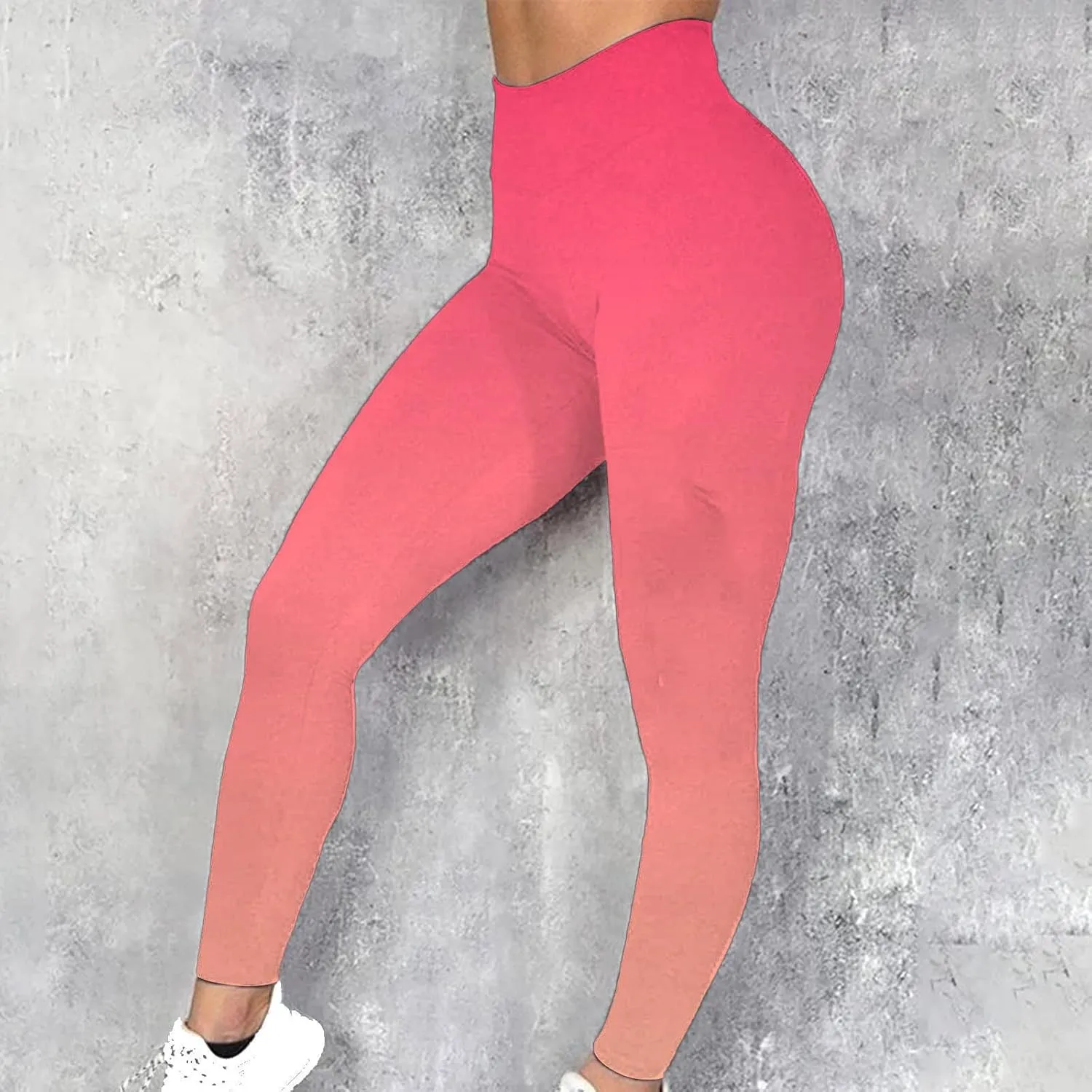 DASAYO Womens Fashion Activewear Leggings High Waist Full Length Ombre Workout Gym Fitness Yoga Pants