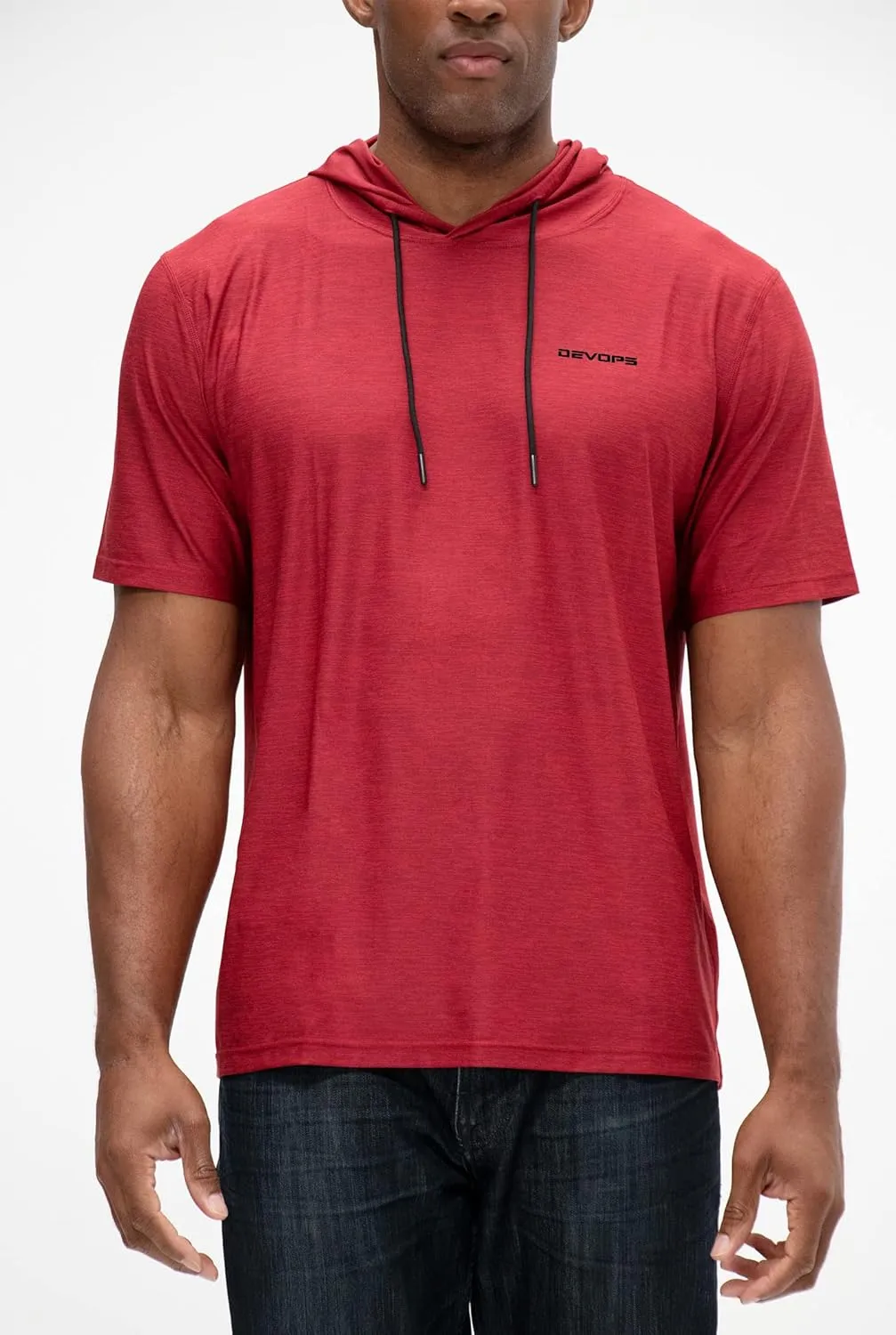 DEVOPS 3 Pack Men's Hoodie Short Sleeve Fishing Hiking Running Workout T-Shirts