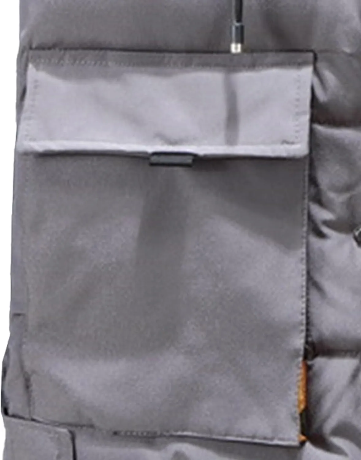 DGHM-JLMY Men Winter Thickening Tooling Hooded Down Vest Fashion Outdoor Hooded Puffer Cargo Vest Warm Down Coats Vest Pocket