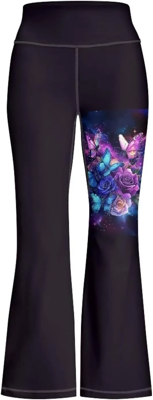 DISNIMO Girls' Flare Leggings High Waisted Bootcut Yoga Pants Kids Bell Bottoms Leggings Full Length