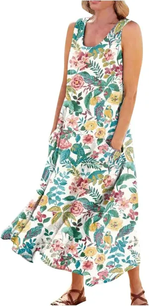 Dresses for Women 2024 Sleeveless Maxi Dress Sun Dresses for Women 2024 Sundress for Women Casual Dresses for Women