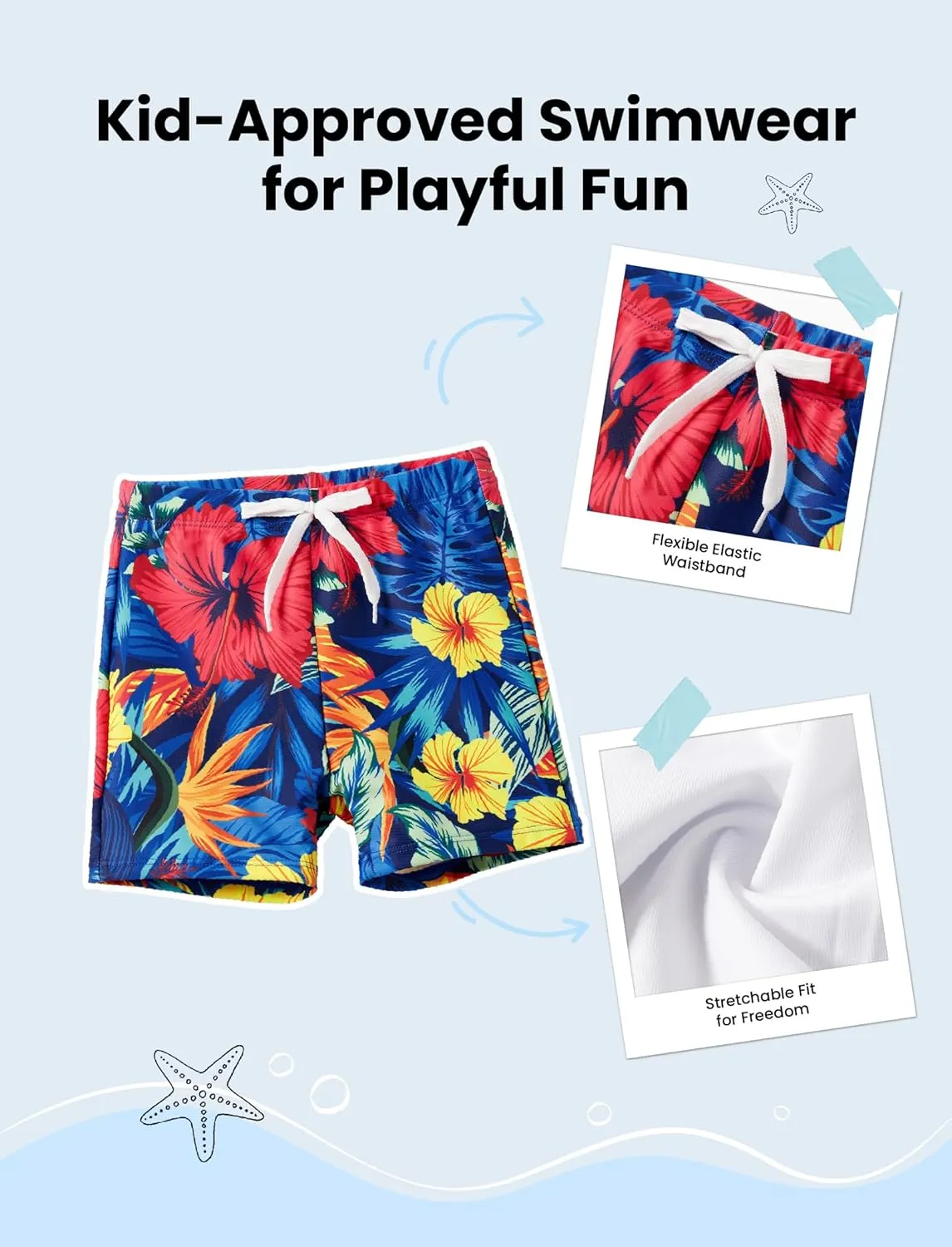 Family Matching Solid Scallop Trim Strappy Two-Piece Swimsuit and Allover Floral Print Swim Trunks Shorts