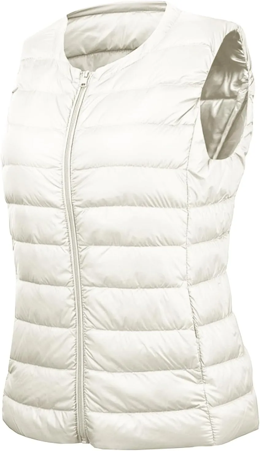 Firzero White Vest Women Plus Size Light Down Jacket Winter Packable Puffer Vest Lightweight Warm Puffy Vest 2024