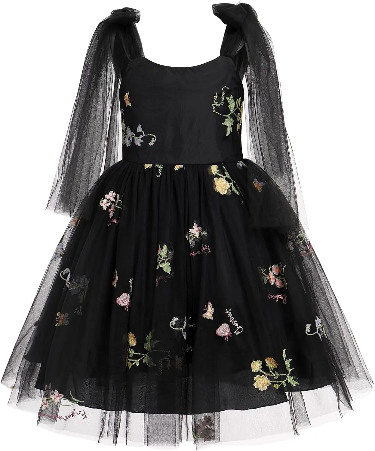 Flower Girl Floal Lace Tulle Dress Princess Backless Wedding Junior Bridesmaid Pageant Communion Dance Maxi Gown