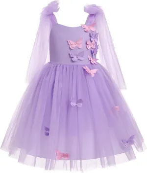 Flower Girl Floal Lace Tulle Dress Princess Backless Wedding Junior Bridesmaid Pageant Communion Dance Maxi Gown