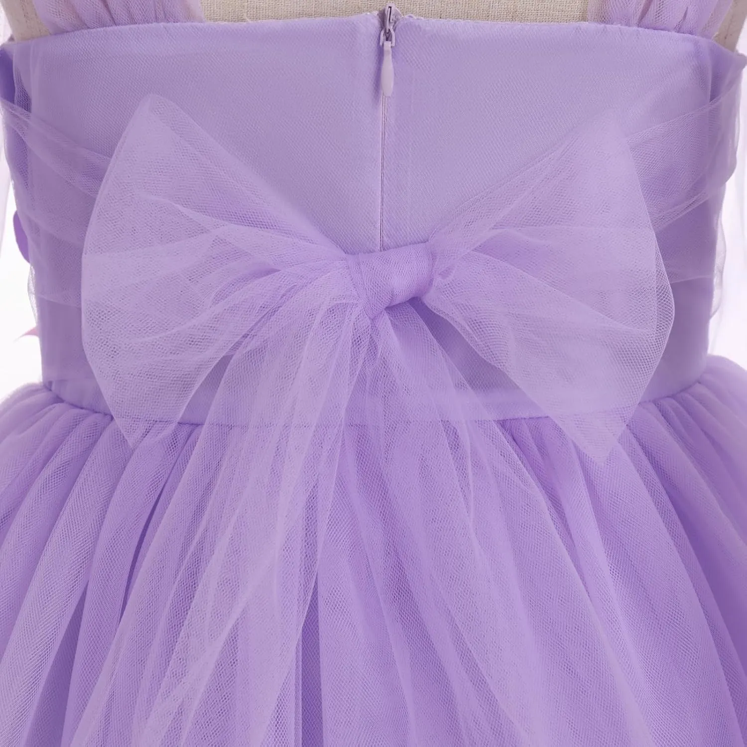 Flower Girl Floal Lace Tulle Dress Princess Backless Wedding Junior Bridesmaid Pageant Communion Dance Maxi Gown