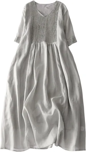 Flowy Dresses for Women,Short Sleeve Tshirt Dress Casual Crew Neck Beach Vacation Dress Summer Long Maxi Sundresses