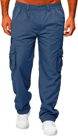 GIERIDUC Mens Stretch Waist Cargo Pants Mens Khaki Cargo Pants Relaxed Fit Mens Activewear Pants Tall Best Long Pants for Men