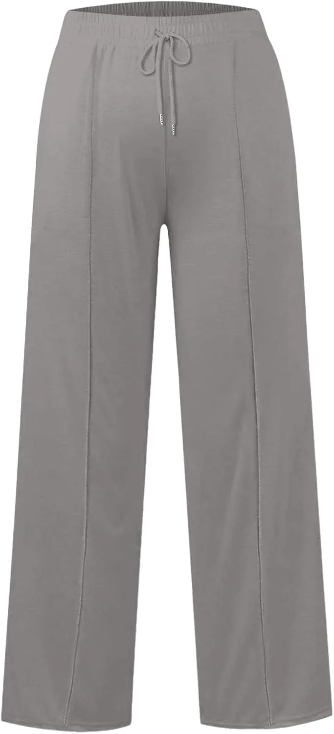Girl Wide Leg Sweatpants Girls Elastic 𝗗rawstring Jogger Trouser Kids School Jogging Tracksuit Bottoms with Pocket