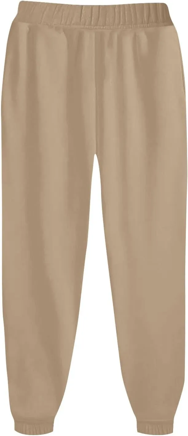 Gumipy Joggers for Women High Waisted Workout Trousers Baggy Fleece Lined Lounge Pants Comfy Drawstring Joggers Activewear