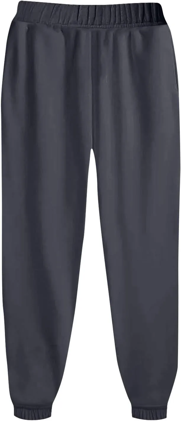 Gumipy Joggers for Women High Waisted Workout Trousers Baggy Fleece Lined Lounge Pants Comfy Drawstring Joggers Activewear
