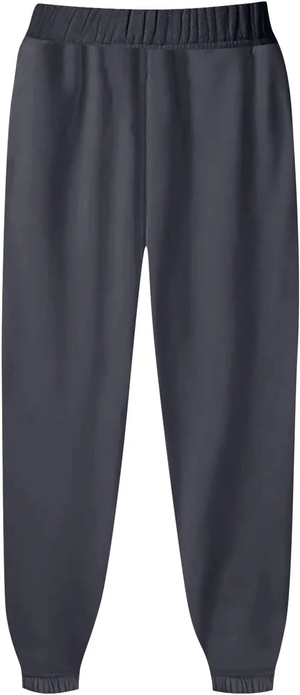 Gumipy Joggers for Women High Waisted Workout Trousers Baggy Fleece Lined Lounge Pants Comfy Drawstring Joggers Activewear