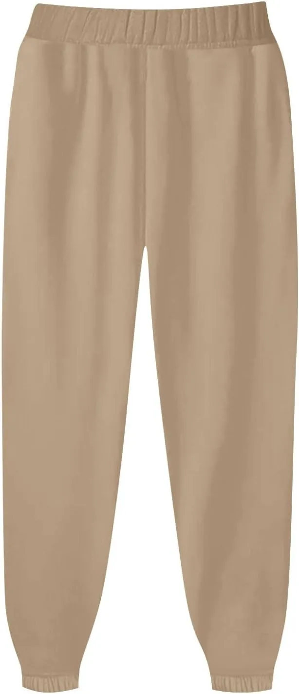 Gumipy Joggers for Women High Waisted Workout Trousers Baggy Fleece Lined Lounge Pants Comfy Drawstring Joggers Activewear