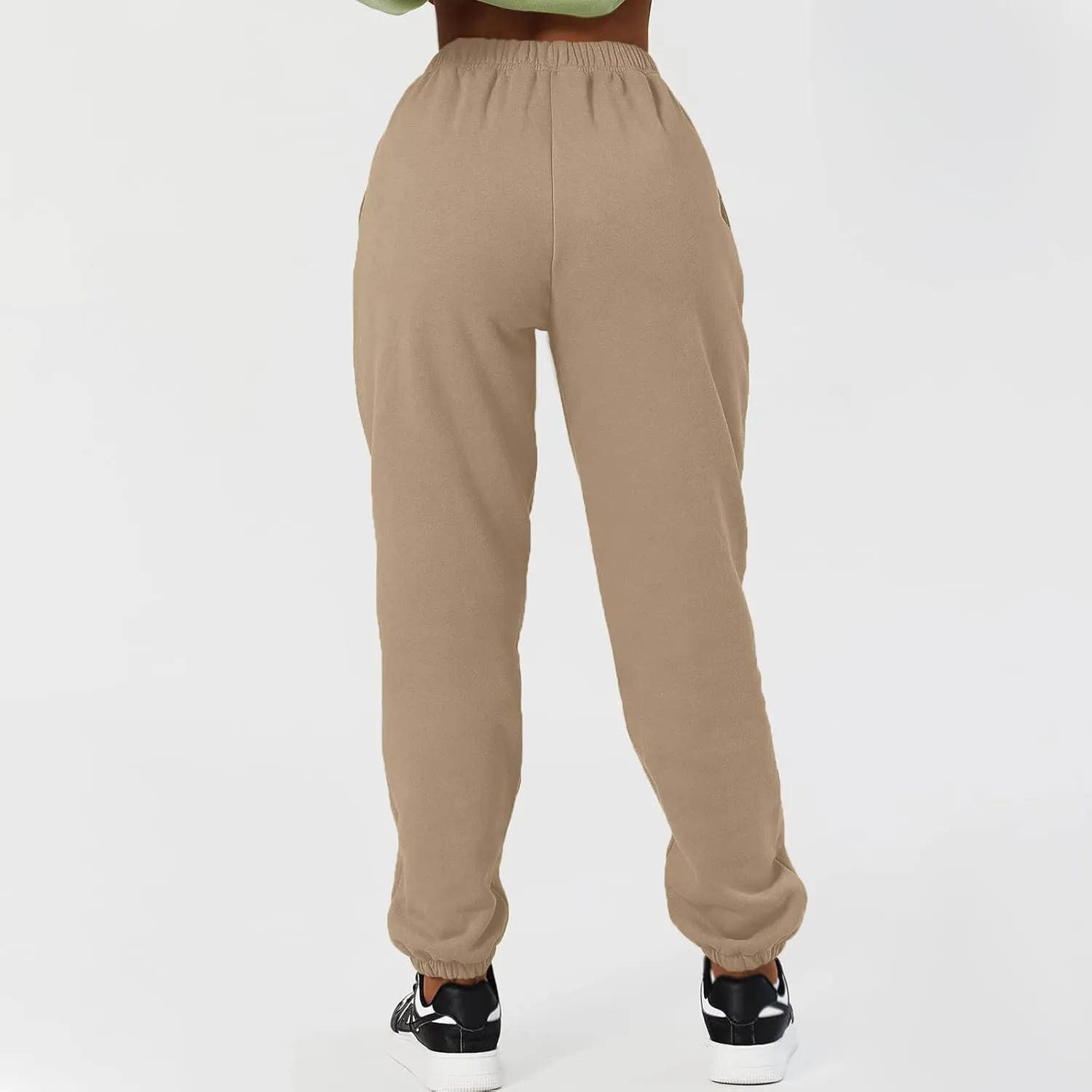 Gumipy Joggers for Women High Waisted Workout Trousers Baggy Fleece Lined Lounge Pants Comfy Drawstring Joggers Activewear