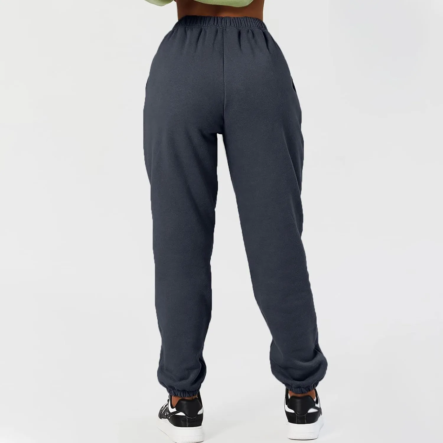 Gumipy Joggers for Women High Waisted Workout Trousers Baggy Fleece Lined Lounge Pants Comfy Drawstring Joggers Activewear