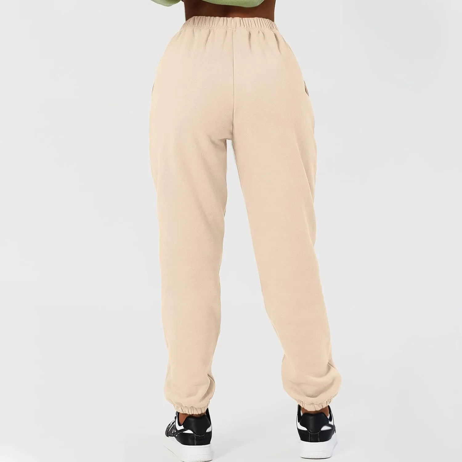 Gumipy Joggers for Women High Waisted Workout Trousers Baggy Fleece Lined Lounge Pants Comfy Drawstring Joggers Activewear