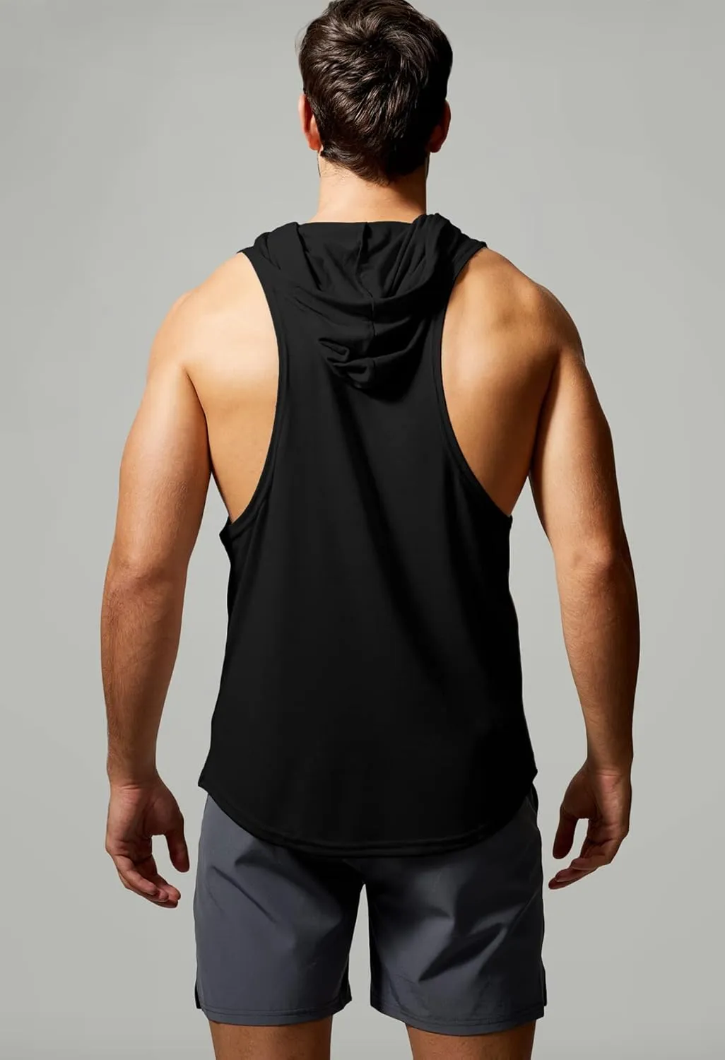 GYM REVOLUTION Men's Workout Sleeveless Shirts Muscle Hooded Tank Gym Fitness Quick Dry Sleeveless Hoodies