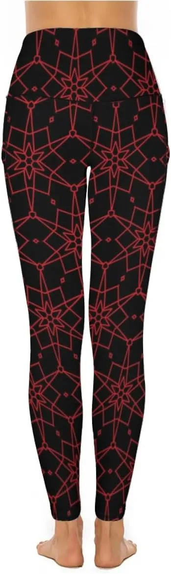 High Waist Yoga Pants with Pockets Tummy Control Activewear Leggings Seamless Stretch Pants for Women