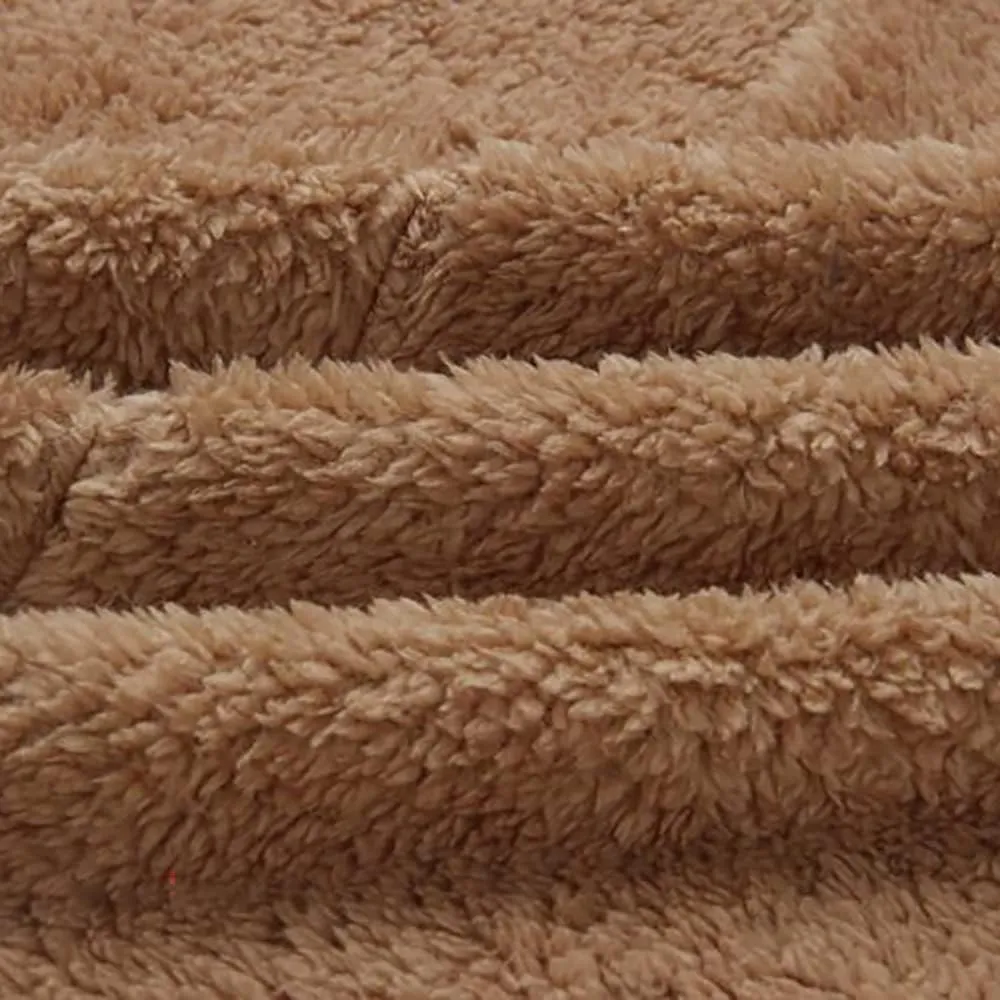 Janepam Women Furry Mid-Length Coat Jacket Oversized Notch Lapel Plus Size Solid Color Fleece Plain Cardigan Sherpa Outerwear