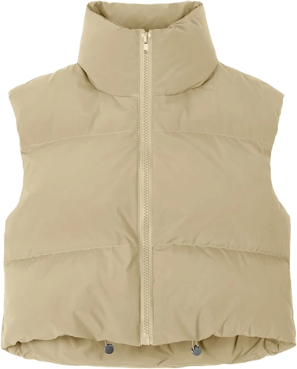 JZC Women's Crop Puffer Vest Lightweight Sleeveless Jacket 2024 Fashion Winter Outerwear Padded Gilet