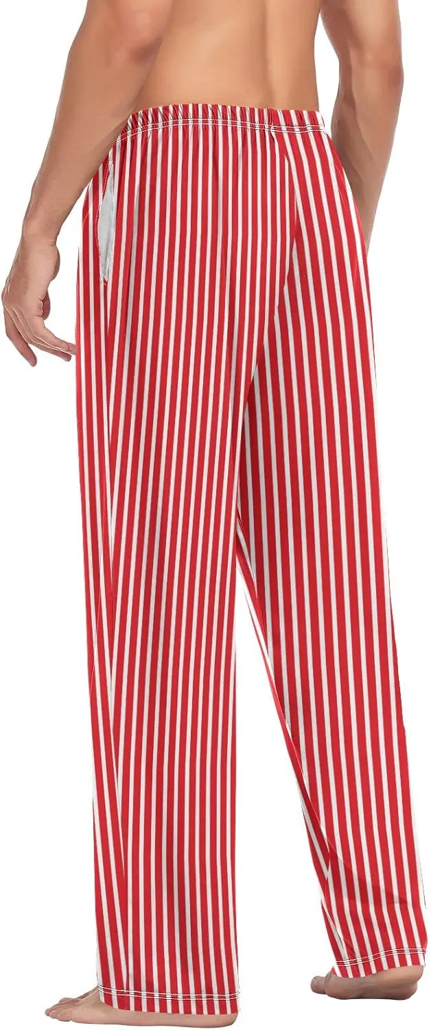 linqin Men's Pajama Pant Comfy Soft Lounge Sleep Pants Colorful Psychedelic Funny Cats Pajama Bottoms