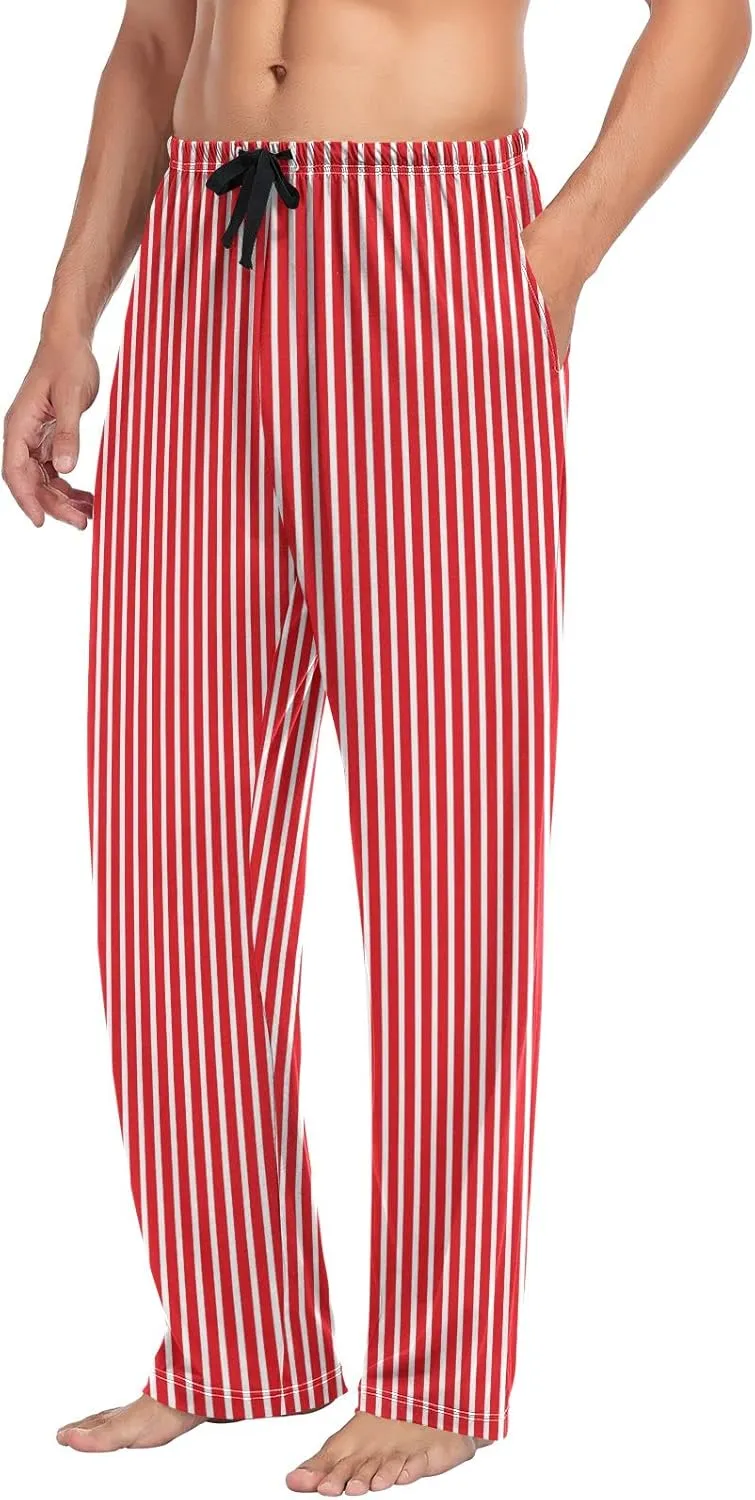 linqin Men's Pajama Pant Comfy Soft Lounge Sleep Pants Colorful Psychedelic Funny Cats Pajama Bottoms