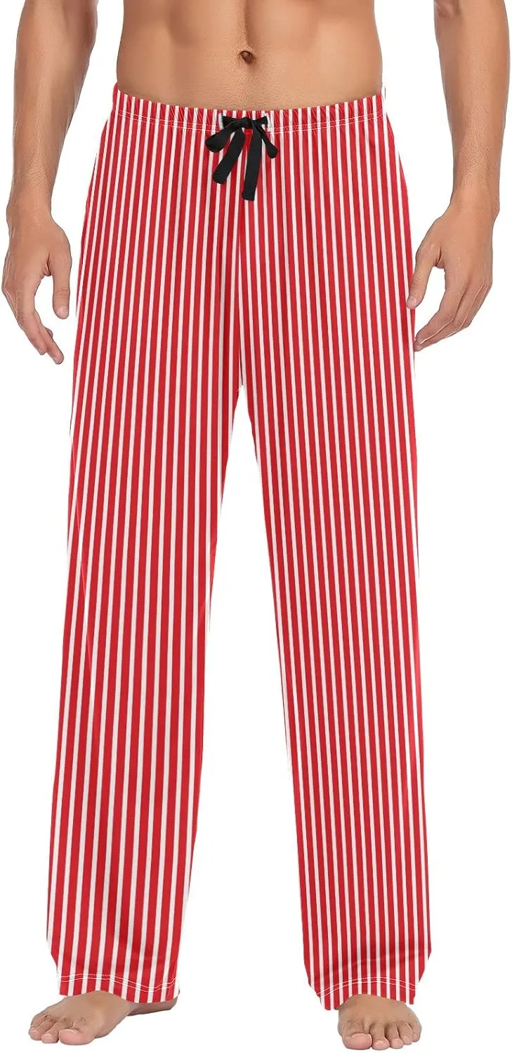 linqin Men's Pajama Pant Comfy Soft Lounge Sleep Pants Colorful Psychedelic Funny Cats Pajama Bottoms