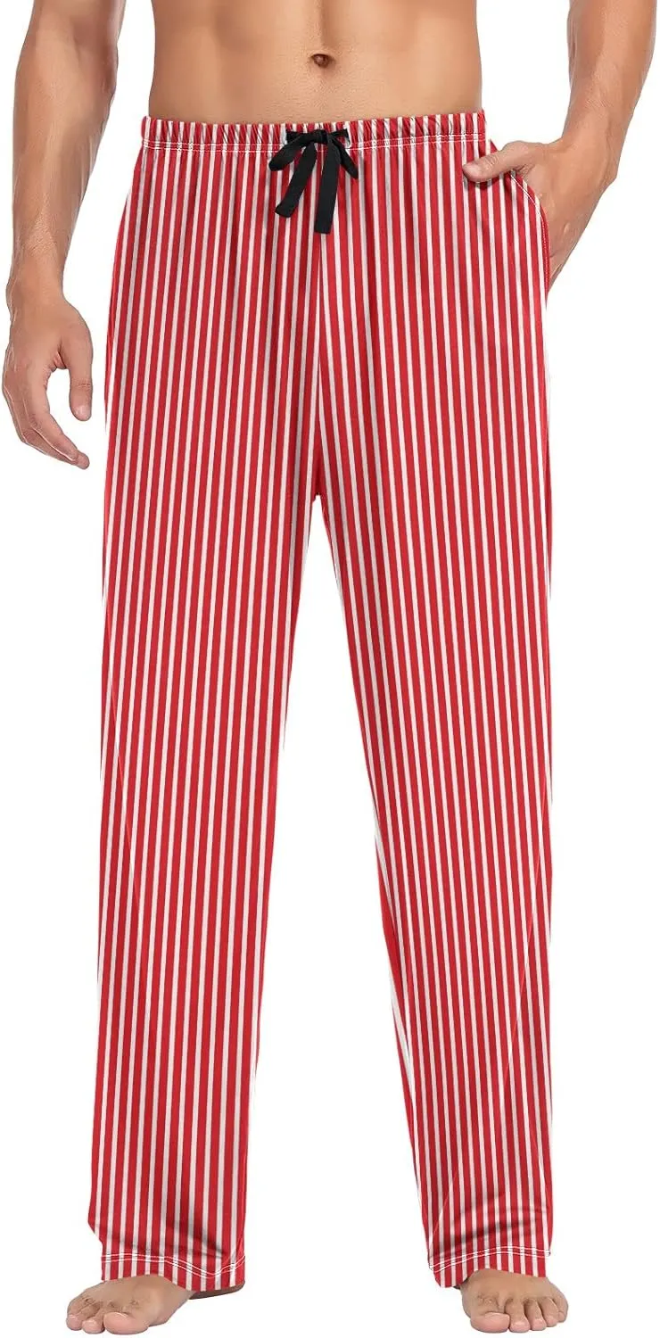 linqin Men's Pajama Pant Comfy Soft Lounge Sleep Pants Colorful Psychedelic Funny Cats Pajama Bottoms