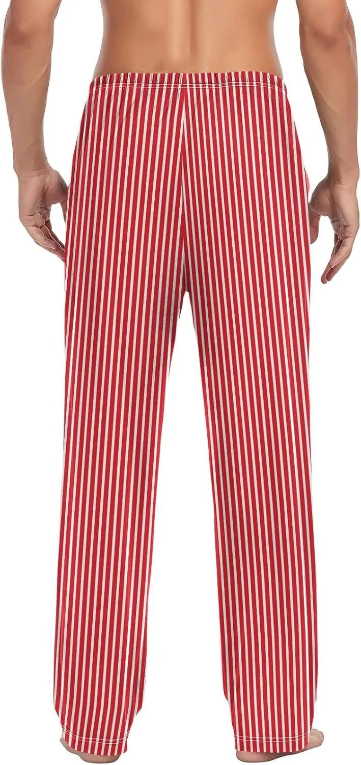linqin Men's Pajama Pant Comfy Soft Lounge Sleep Pants Colorful Psychedelic Funny Cats Pajama Bottoms