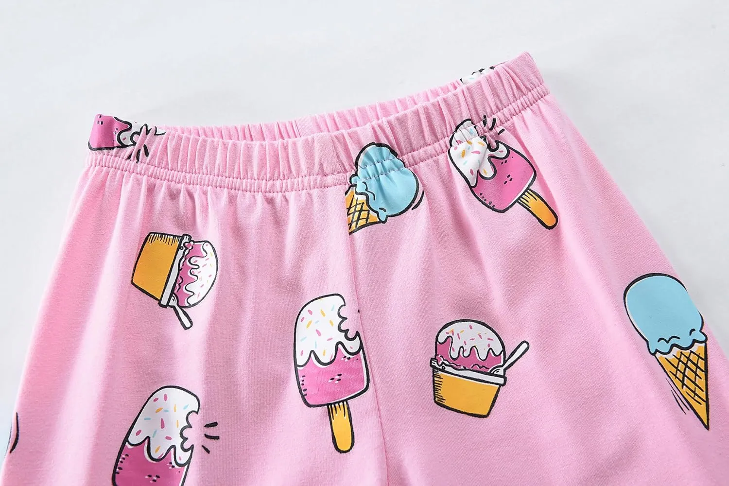 Little Hand Toddler Girls Pajamas 4 Pieces Pjs Sleepwear Summer Children Jammies Cotton Short Sets for 2-7T